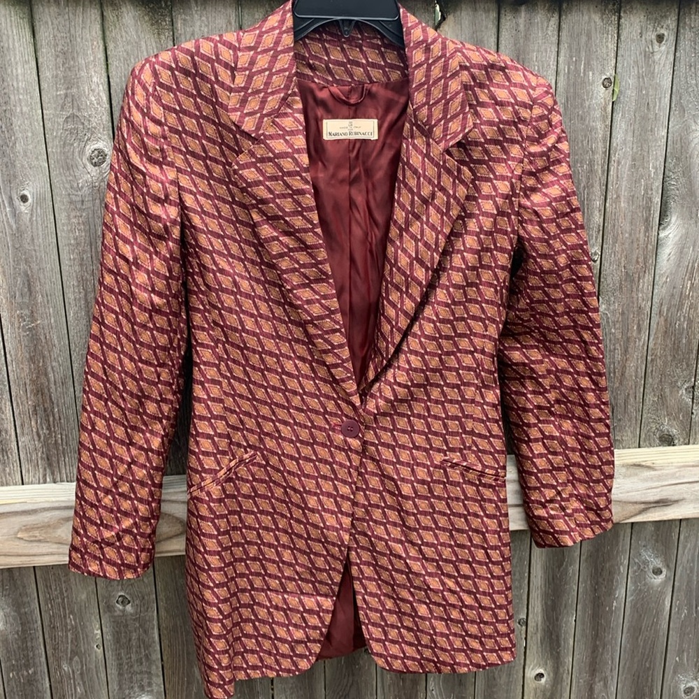 Mariano Rubinacci size 40 (6) silk vintage blazer!!